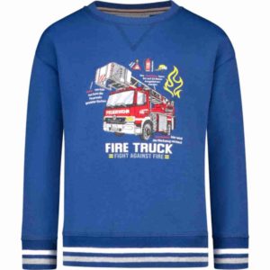 Boys Sweatshirt Fire Truck blau Salt and Pepper