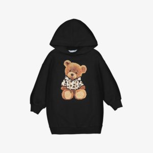 Girls Kleid mit Kapuze Schwarz Teddy Mayoral